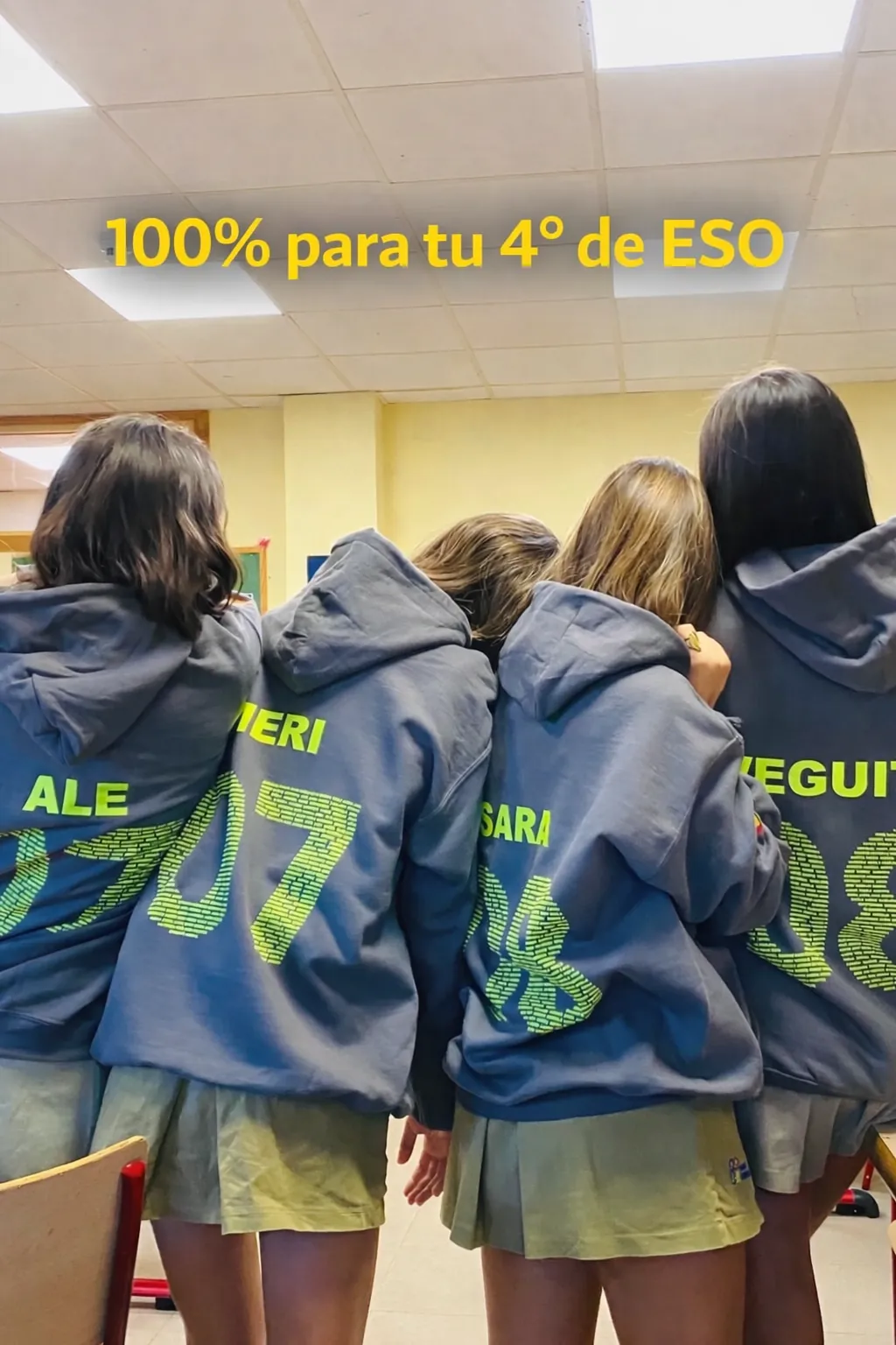 Sudaderas de 4.º ESO y graduación para recordar quién estaba en esa clase